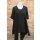 Hopsack Tunika Big A Form Knitter black Halbarm