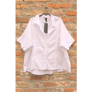 ELLi by Acconda Bluse/Jacke kurz Oversize Taft , weiss, Gr. 6 (46/48)