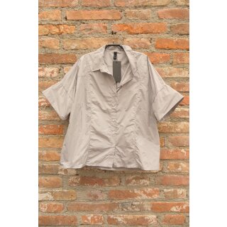 ELLi by Acconda Bluse/Jacke kurz Oversize Taft , silber, Gr. 5 (44/46)