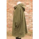 ELLi by Acconda Jacke Teddy long  mit Kapuze erbse