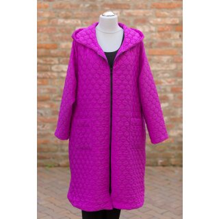 Hopsack Steppmantel fuchsia