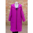 Hopsack Steppmantel fuchsia