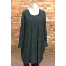 Hopsack Longtunika oder Kleid Knitter petrol