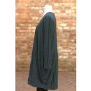 Hopsack Longtunika oder Kleid Knitter petrol